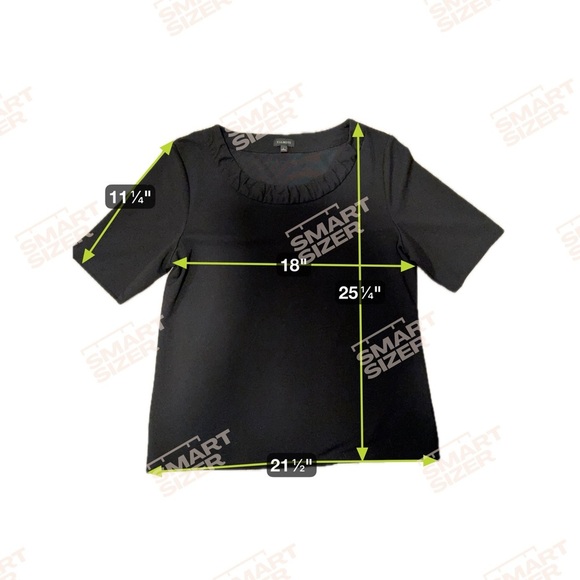 Talbots smocked scoop ruffled neck 3/4 sleeve black women’s black blouse large - Picture 7 of 10